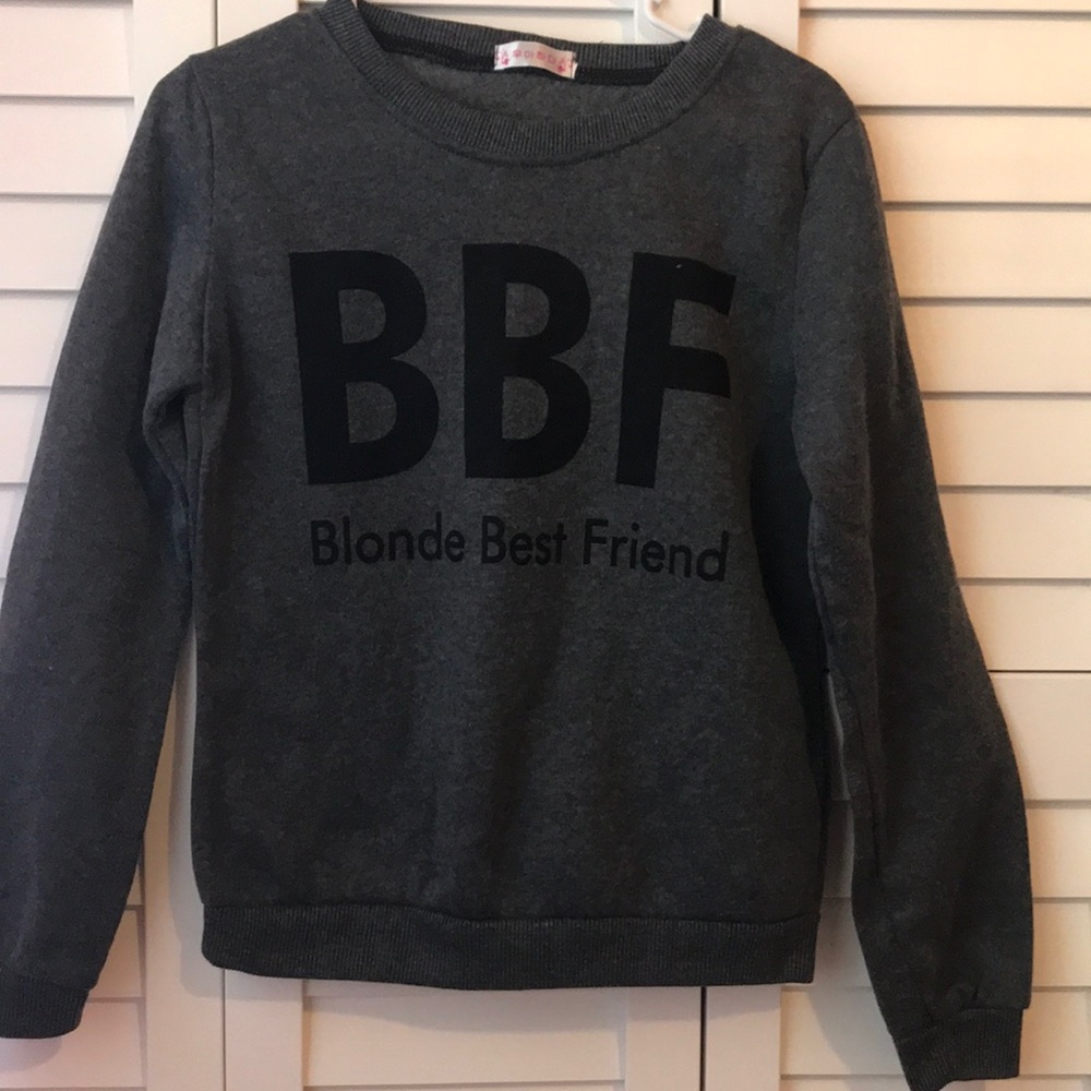 dark gray sweater